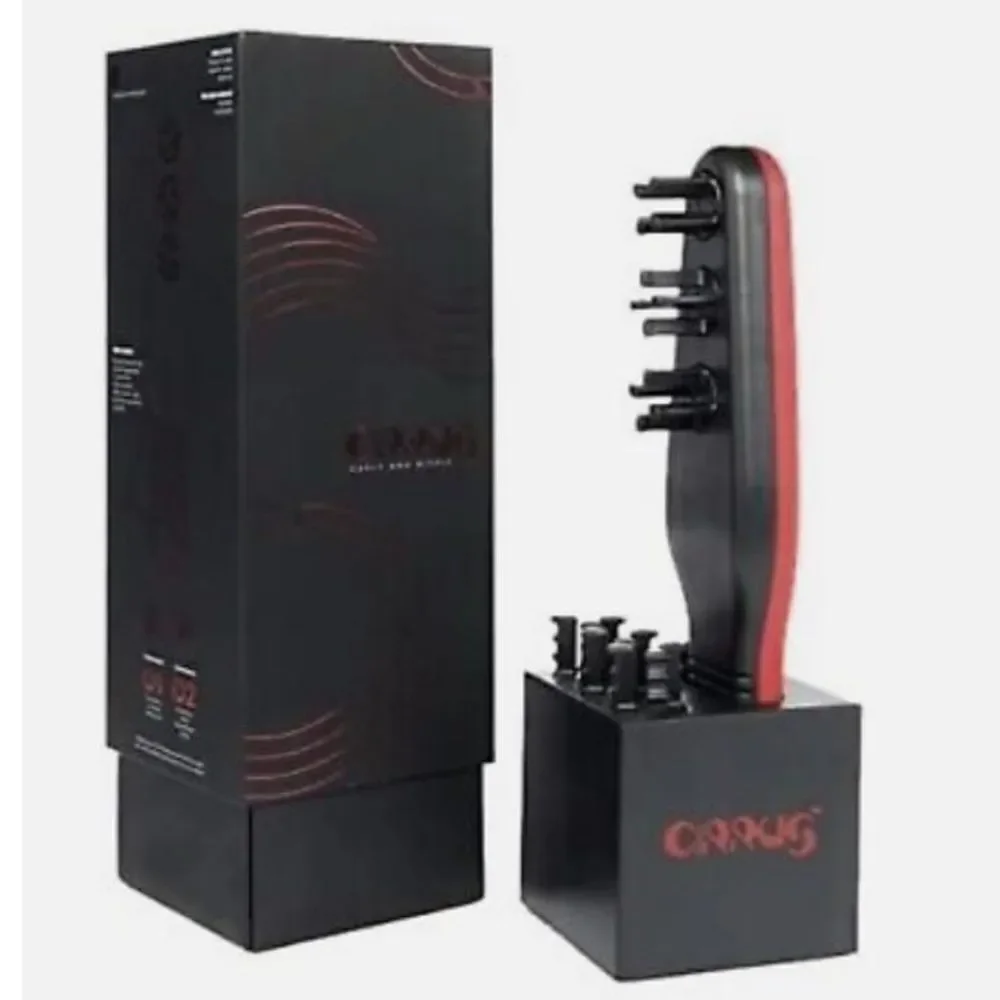 Cirrus Curly and Ripply Hair Styling Waver Tool 3 Ways Right Handed Black & Red